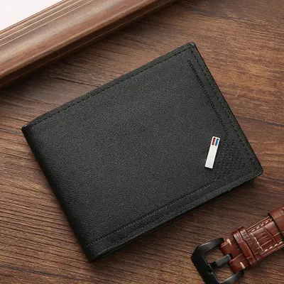 Kurze Herrenbrieftasche mit Reißverschluss und Kartenfach - 4
