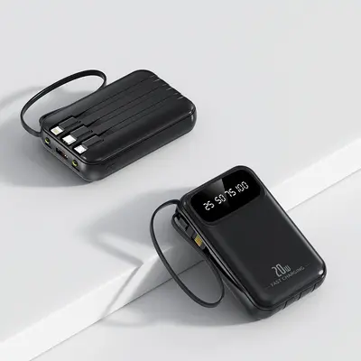 3C Certified Power Bank Super Fast Charging Built-in Cable 20000mAh Portable Mobile Power Supply KC Cross-Border Customization - 11