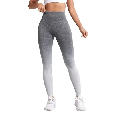 Yeni Model Dikişsiz Degradeli Batik Boyalı Kadın Yoga Takımı Hızlı Kuruyan - 5