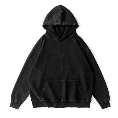 Oversize Kapuzenpullover für Herren, 360 g Frottee, Vintage-Waschung