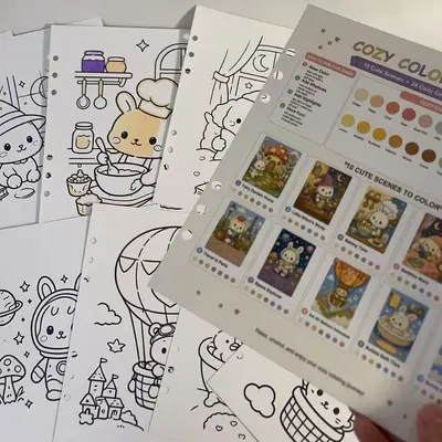 丙烯绘画本马克笔套装DIY绘画涂色本手工美术用品礼盒学生水彩笔 - 11