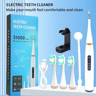 Ev tipi ultrasonik diş temizleme cihazı, 2'si 1 arada diş taşı ve plak giderici - 3
