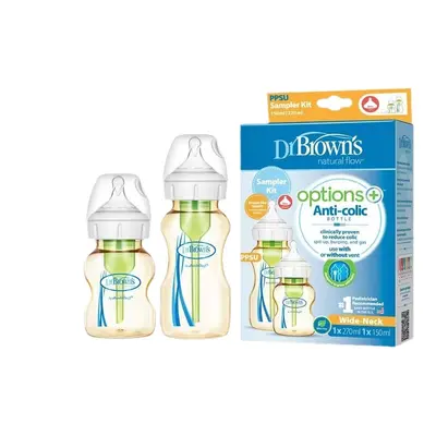 Dr. Brown's Glas-Babyflasche, 0-12 Monate, Anti-Kolik, PPSU