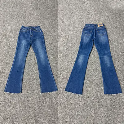 High-Waist Stretch Denim Jeans, Wide-Leg - 7