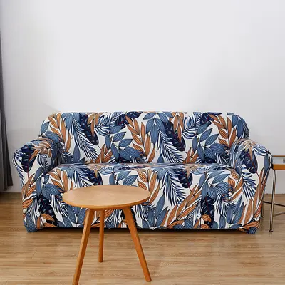Stretch Milk-Seide Sofabezug mit Druck Universal Vier-Jahreszeiten-Sofabezug Sofaüberzug komplette Abdeckung Zweisitzer-Sofabezug - 13