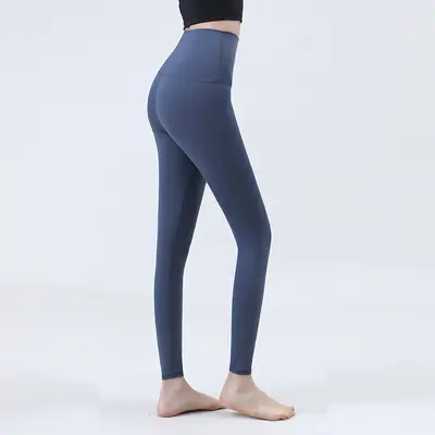 Dikişsiz yoga pantolonu kadın, yüksek belli, karın kontrolü - 7