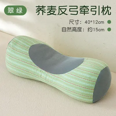 荞麦枕头颈椎专用护颈枕睡眠成人家用硬枕芯圆柱荞麦反弓牵引枕 - 12
