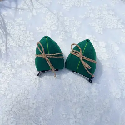 Kadınlar İçin Sevimli Yeşil Yapay Zongzi Kafa Bandı