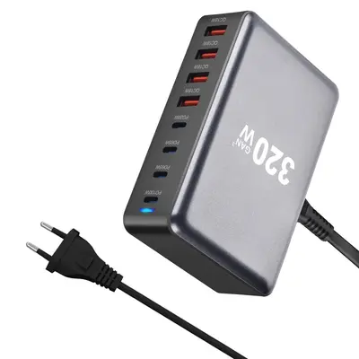 Cross-border 440W Desktop Charging Station, 440W Multi-port USB Multifunctional Fast Charger 440W Gallium Nitride Charger - 12