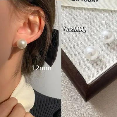 Delinmiş kulaklar için S925 gümüş iğneli inci küpeler, kadınlar için üst düzey, modaya uygun küpeler, modaya uygun niş, sade ve çok yönlü aksesuarlar - 10