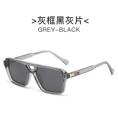 Herren-Pilotenbrille im Retro-Stil, Doppelsteg, quadratischer Rahmen, koreanischer Stil - 8