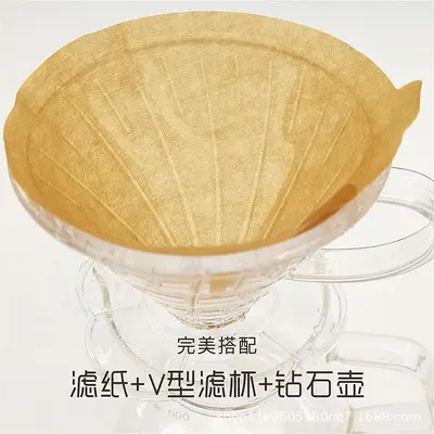 V60 V02 Coffee Filter Paper, Cone, Virgin Wood Pulp, 1-4 Cups, 40 Sheets