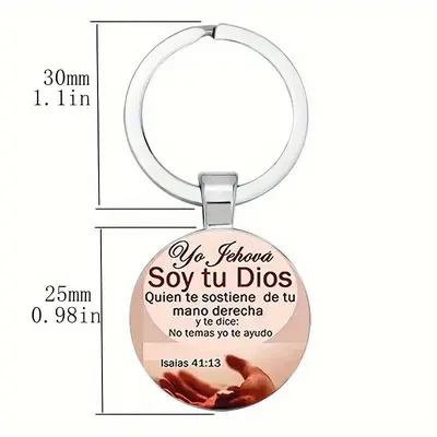 Fashion Letter Pattern Alloy Pendant Keychain with Time Gem