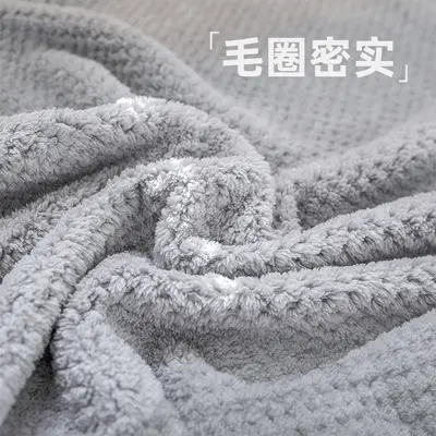 Bathroom towel coral velvet thickened pineapple grid towel bathroom towel water-absorbent quick-drying household adult thickened bathroom towel - 3