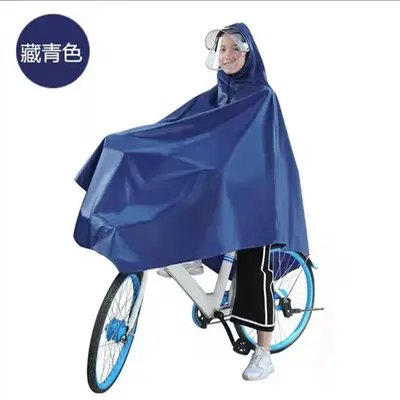 Bicycle Poncho, Thickened Oxford Fabric Double-Sided Rain Cape for Adults