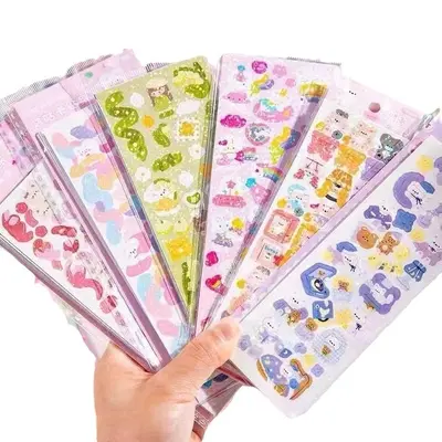 Laser Glitter DIY Journal Stickers for Girls - 6
