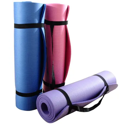 Thick NBR Yoga Mat 10mm / 15mm, Non-Slip, for Beginners - 6