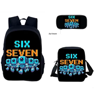 67 Meme Print Backpack Set for Primary and Middle School, Three-Piece - 10