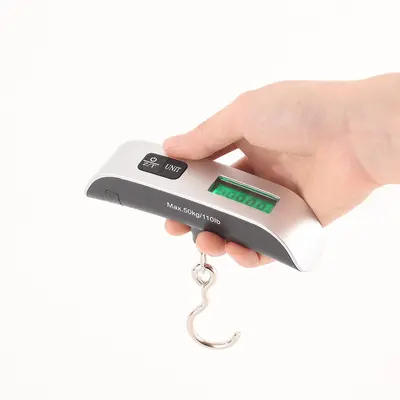 Tragbare elektronische Kofferwaage 50 kg, präzise Paketwaage, Hängewaage, 2000 Stück, Porto bezahlt, Fabrik, sofort lieferbar, Großhandel