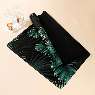 1,5 mm Wildleder Yogamatte, Naturkautschuk, Schweiß absorbierend, faltbar