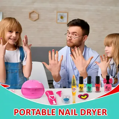 Mini electric nail dryer with push button, air drying - 5