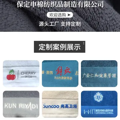 Hilton bath towel 100% cotton plus 5A class antibacterial hotel beauty salon beach towel embroidered logo pure cotton towel - 4