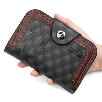 Erkek Cüzdanı, Dikey Model, Kabartmalı, Çok Kartlık, Bozuk Para Bölmeli - 7