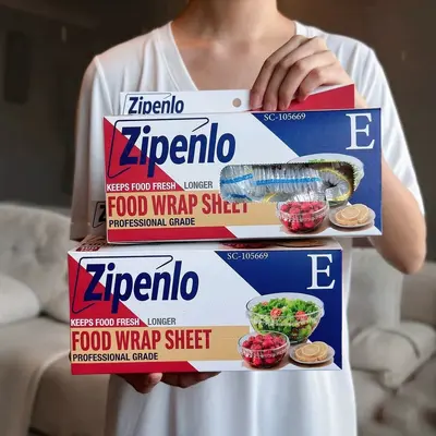 Zipenlo High-Pressure Disposable Food Wrap Set Food Grade Household Plastic Wrap Cover Elastic Stretch Wholesale Dropshipping