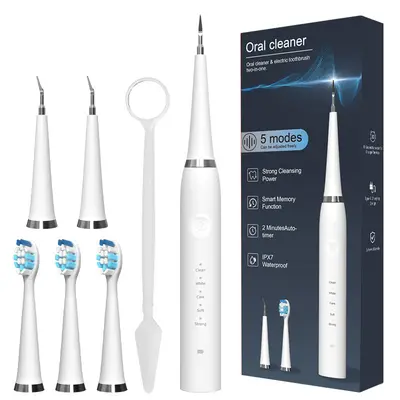 Ultraschall-Zahnreiniger, 2-in-1, elektrische Bürstenfunktion - 9