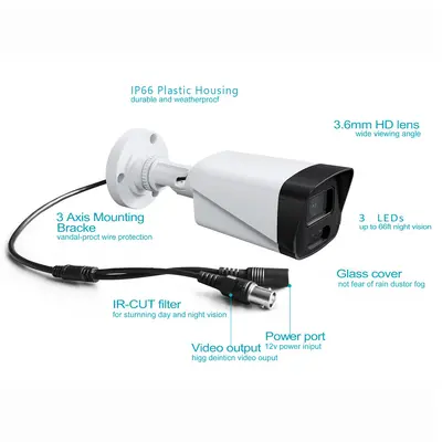 CCTV surveillance kit AHD, 4-channel and 8-channel