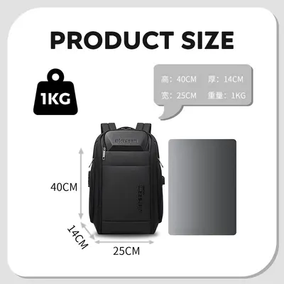 Neuer hochwertiger Business-Rucksack für Herren wasserdichter Rucksack große Kapazität Business-Reise multifunktional Passwort Diebstahlschutz Laptop-Tasche - 9
