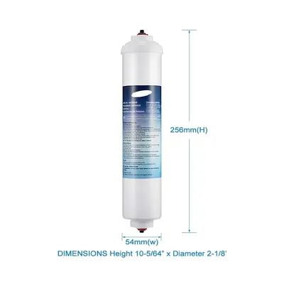 DA29-10105J Kühlschrank-Wasserfilter, universeller Kokosnussschalen-Aktivkohlestab Kühlschrank-Filterkartusche, externer Filter für Wasser im Zylinderformat