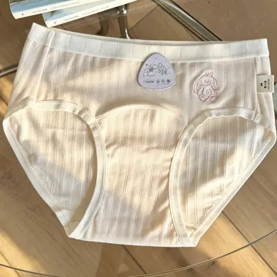 Antibacterial 18 cm Extended Crotch Cotton Girls' Briefs - 10