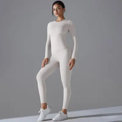 Kadın Uzun Kollu Yoga Üst Takımı, Cilt Dostu, Pilates ve Koşu İçin - 7