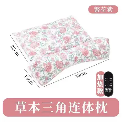 加热荞麦三角枕护颈椎枕家用成人腰靠枕多功能可拆洗花草枕荞麦枕 - 9