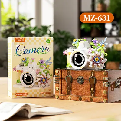 Flower Building Block Set, Instant Camera Model, Educational Toy for Children - 11