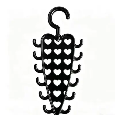 Heart-Shaped V-Type Double-Sided Wardrobe Hooks, 360° Rotatable - 10