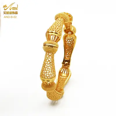 Vergoldetes Armband, Dubai Brautstil, leichter Luxus - 8
