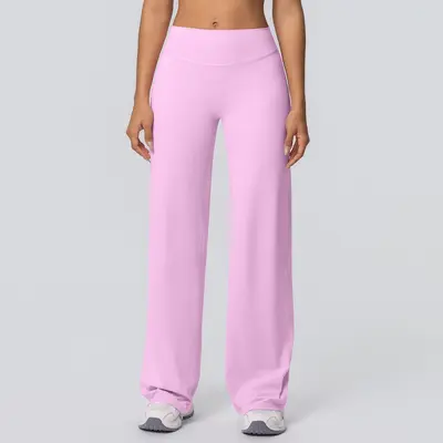 High-Waist Yoga Flared Pants, Double-Sided Brushed Fabric, Breathable - 13