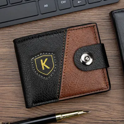 Men's Short Retro Multifunctional Wallet with Magnetic Snap and Multi-Card Slots - 7
