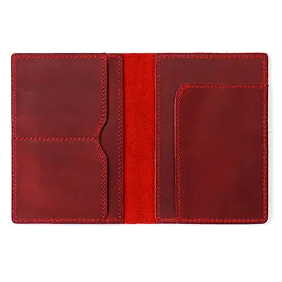 Original First Layer Cowhide Retro Handmade Passport Holder Document Holder Boarding Card Document Storage Passport Book Protective Cover - 10