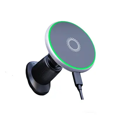 Car Wireless Magnetic Phone Holder with Ambient Light and Air Vent Mount - 6