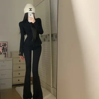 Lulu Original-Style Groove Micro Flare Yoga Pants, Butt-Lifting Pilates Versatile Slim-Fit Slimming Nude-Feel Flared Trousers - 5