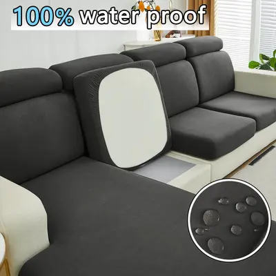 Grenzüberschreitender neuer Milchseide-Veloursleder-TPU-beschichteter wasserdichter Sofakissenbezug elastischer Sofabezug 180gsm