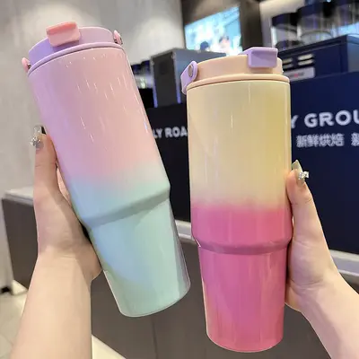 Termos bardak, 304 paslanmaz çelik, çay süzgeçli, 500 ml büyük kapasite - 2