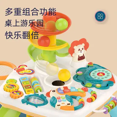Multifunktionaler Frühförder-Spieltisch für Babys und Kinder, Lerntisch