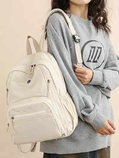 Nylon Large-Capacity Multi-Pocket Women's Travel Backpack