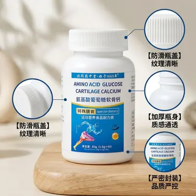 北同药中堂氨基酸葡萄糖软骨钙片特殊膳食运动营养食品耐力类爆款