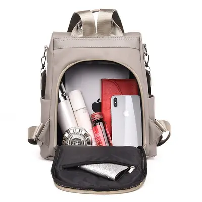 Women's Backpack, Nylon Oxford Fabric, Water-Repellent, Large Capacity for Travel - 3