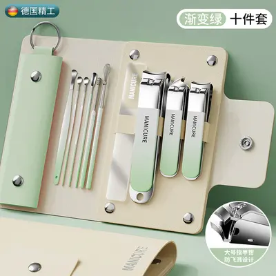 Nail scissor set leather bag manicure manicure tools German Seiko Douyin hot nail scissor nail scissor set - 11